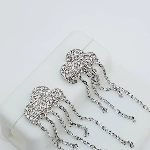 "925 Sterling Silver Cubic Zirconia Earrings, U19254698 - Picture 3 of 11